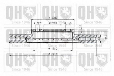 QUINTON HAZELL bdc4360 -  Тормозной диск